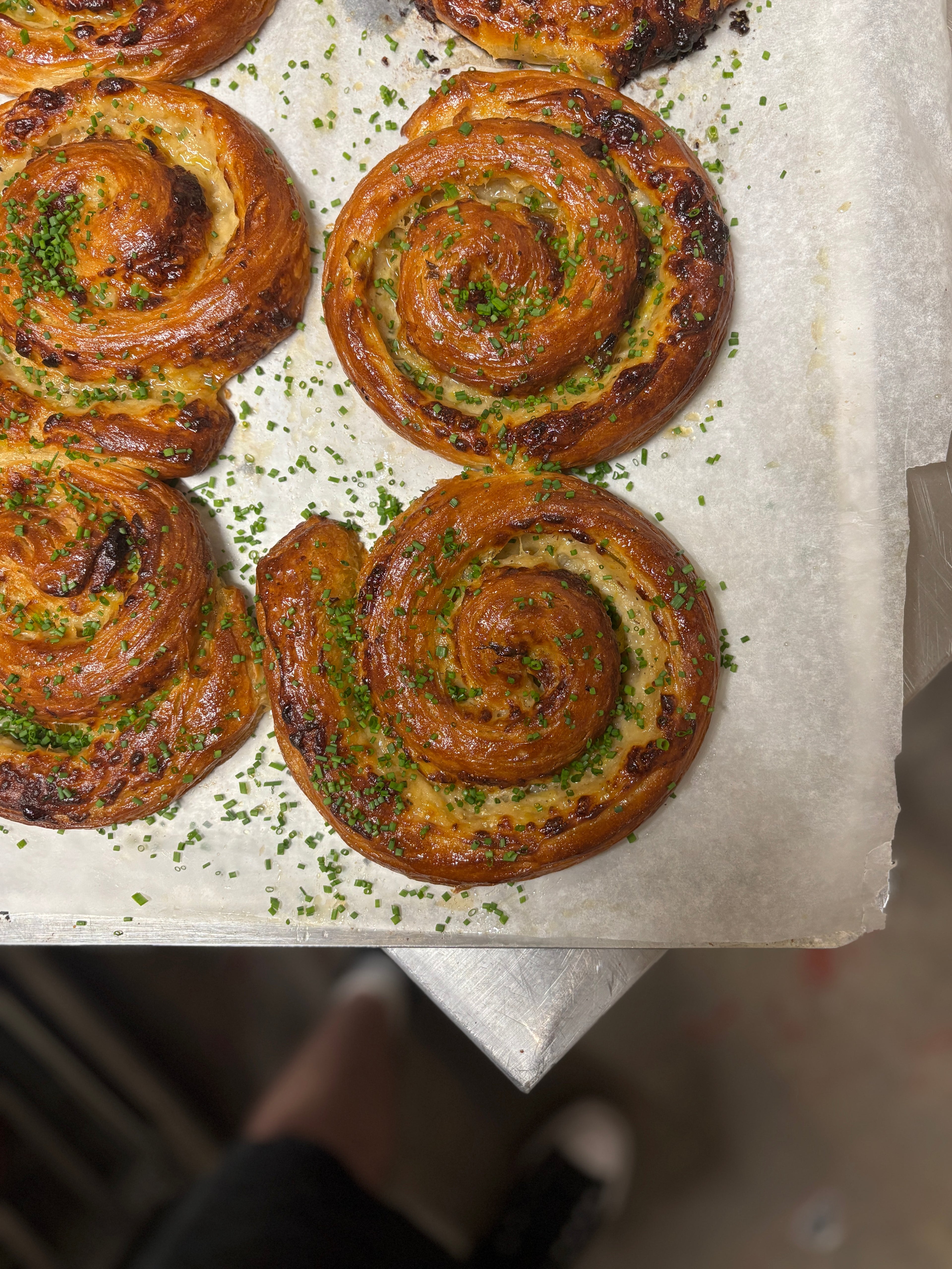 Pumpkin, Roast Onion, Sage Béchamel & Cheese Scroll