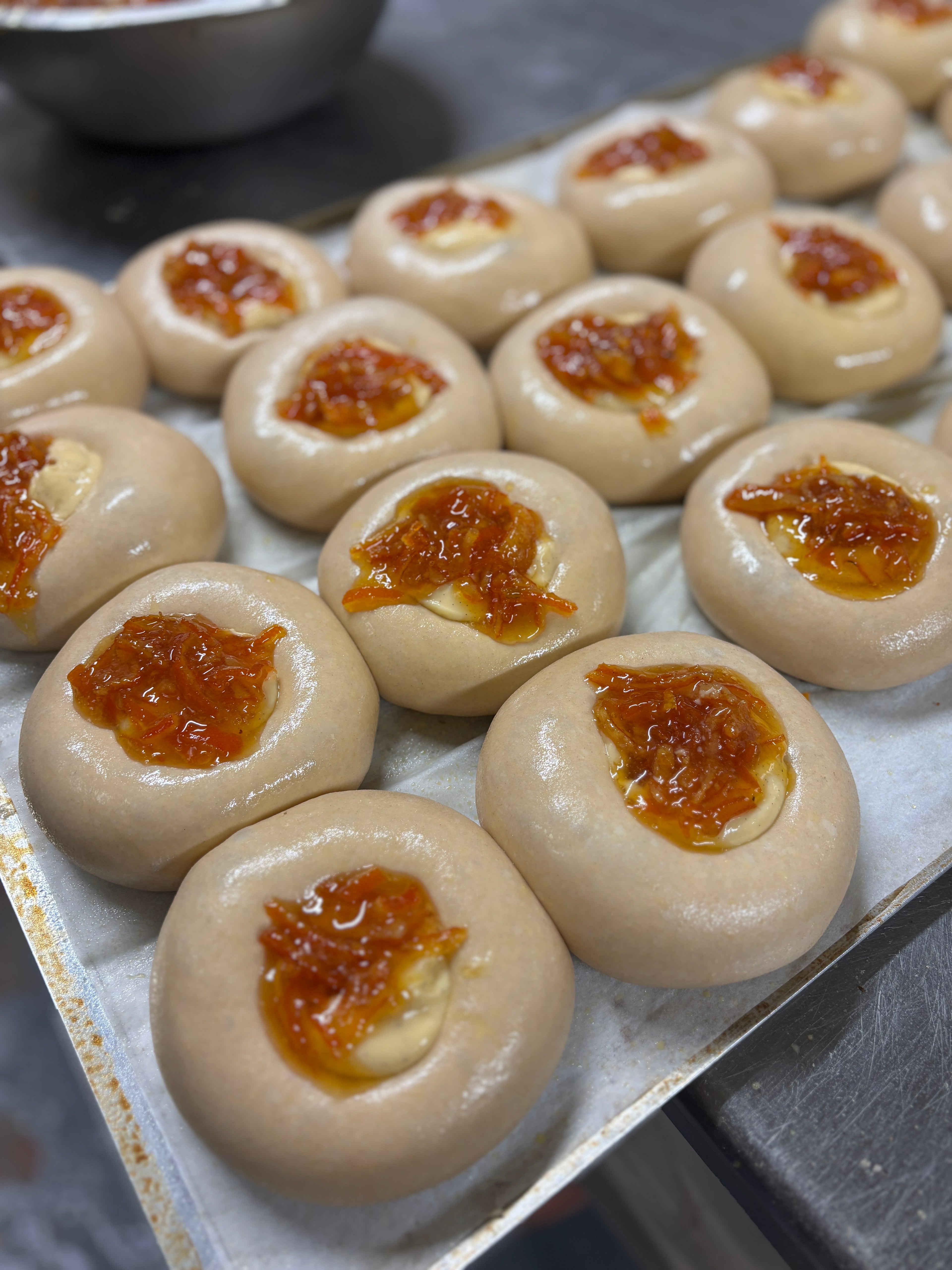 Blood Orange Marmalade & Custard bun