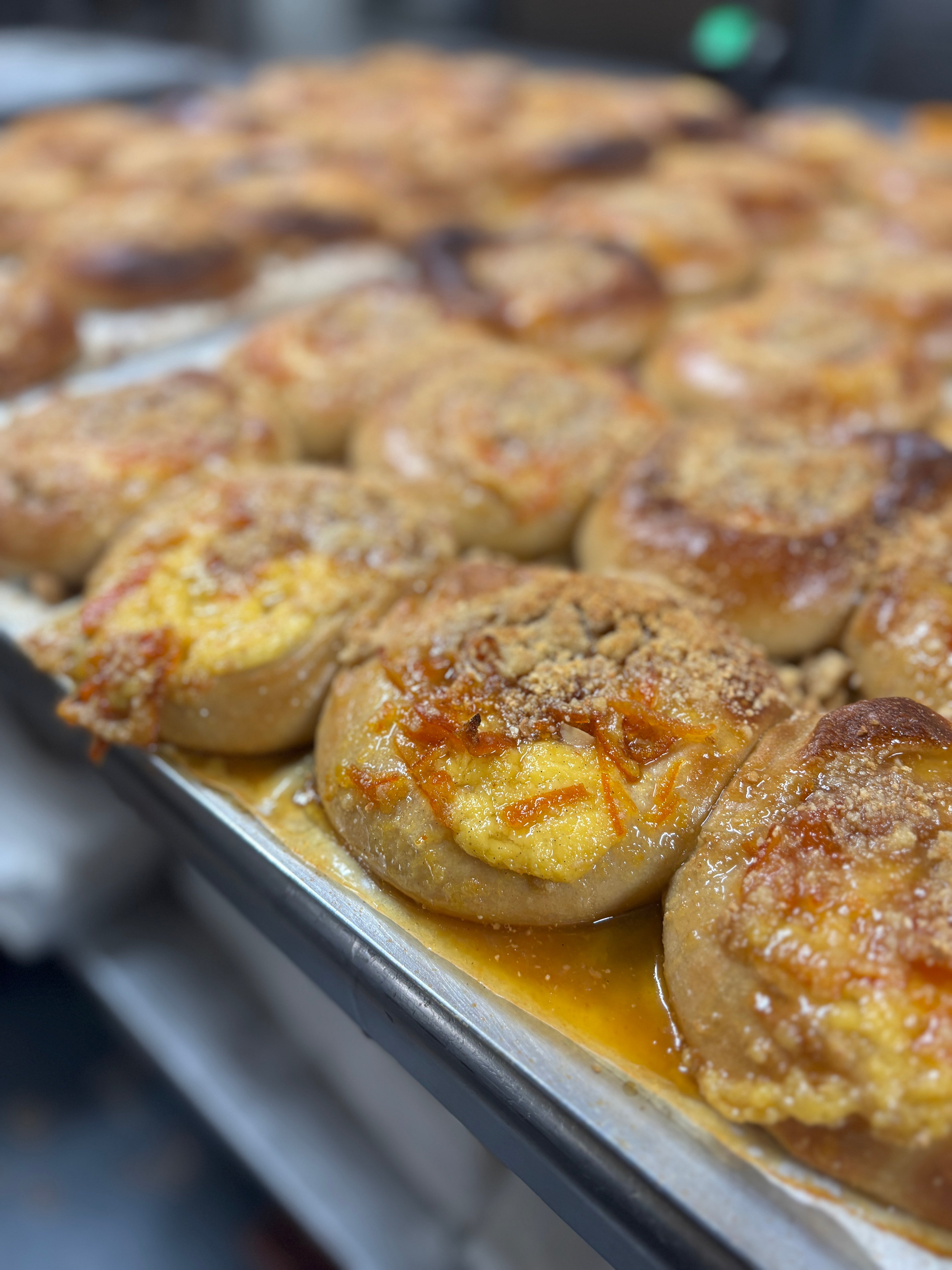 Blood Orange Marmalade & Custard bun